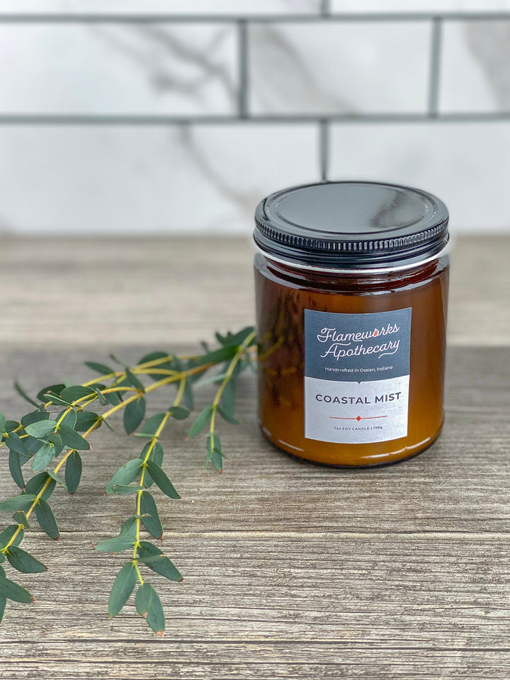 Coastal Mist 7 oz Amber Jar Candle