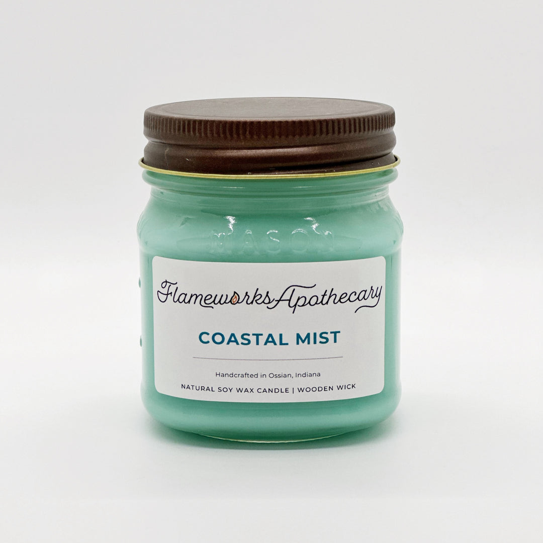 Coastal Mist 8 oz Mason Jar Candle