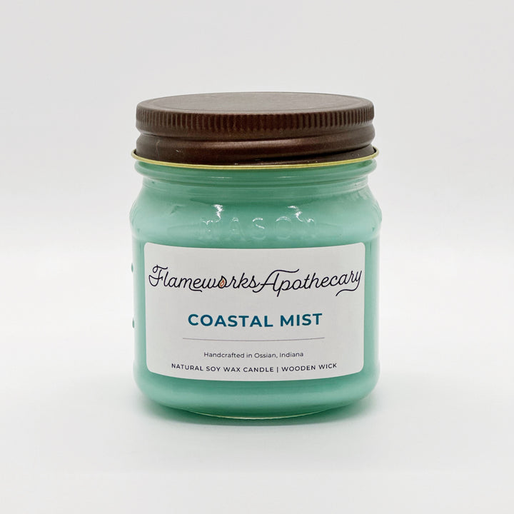 Coastal Mist 8 oz Mason Jar Candle