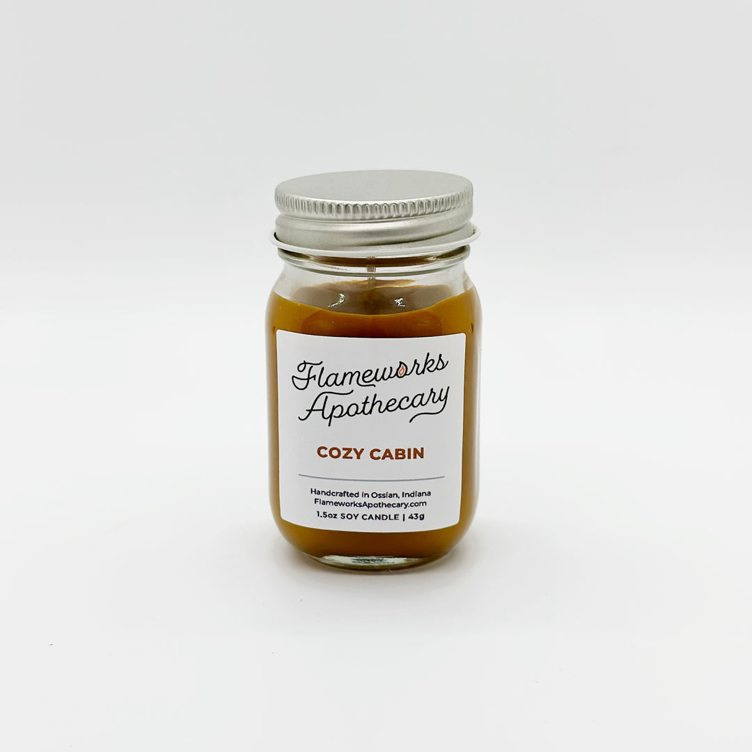 Cozy Cabin 1.5 oz Mini Mason Jar Candle