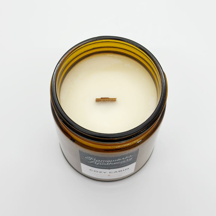 Cozy Cabin 7 oz Amber Jar Candle