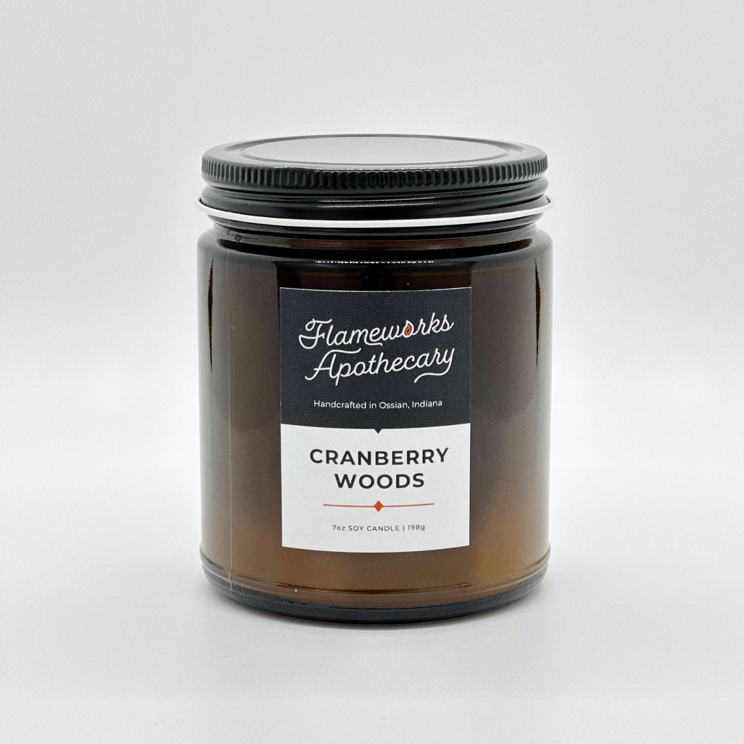 Cranberry Woods 7 oz Amber Jar Candle