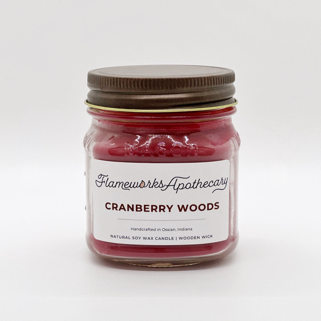 Cranberry Woods 8 oz Mason Jar Candle