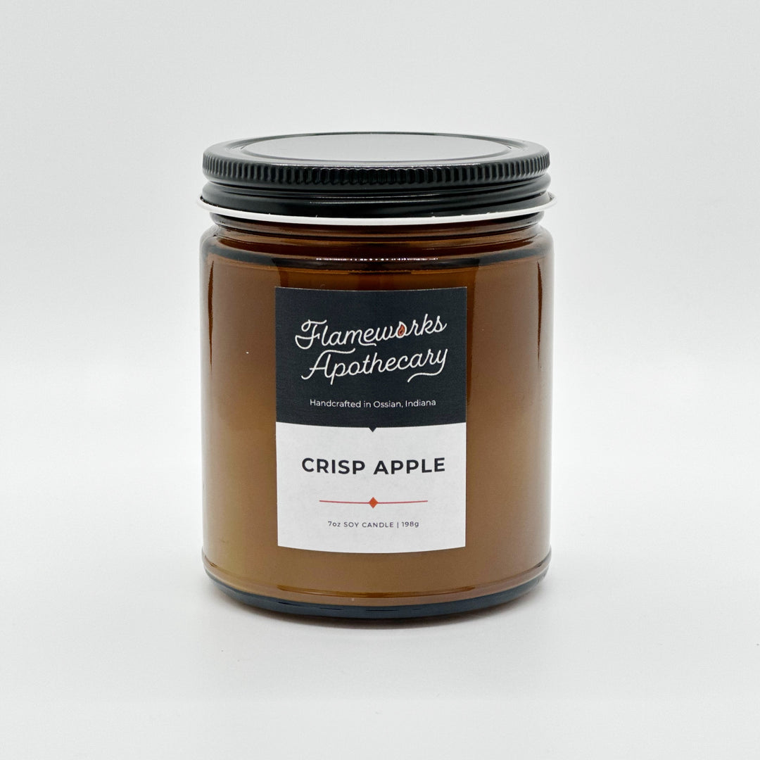 Crisp Apple 7 oz Amber Jar Candle