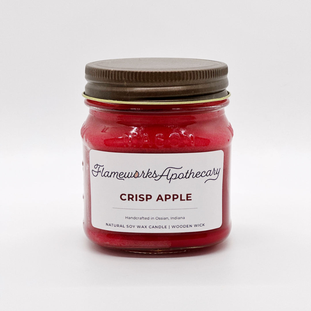 Crisp Apple 8 oz Mason Jar Candle