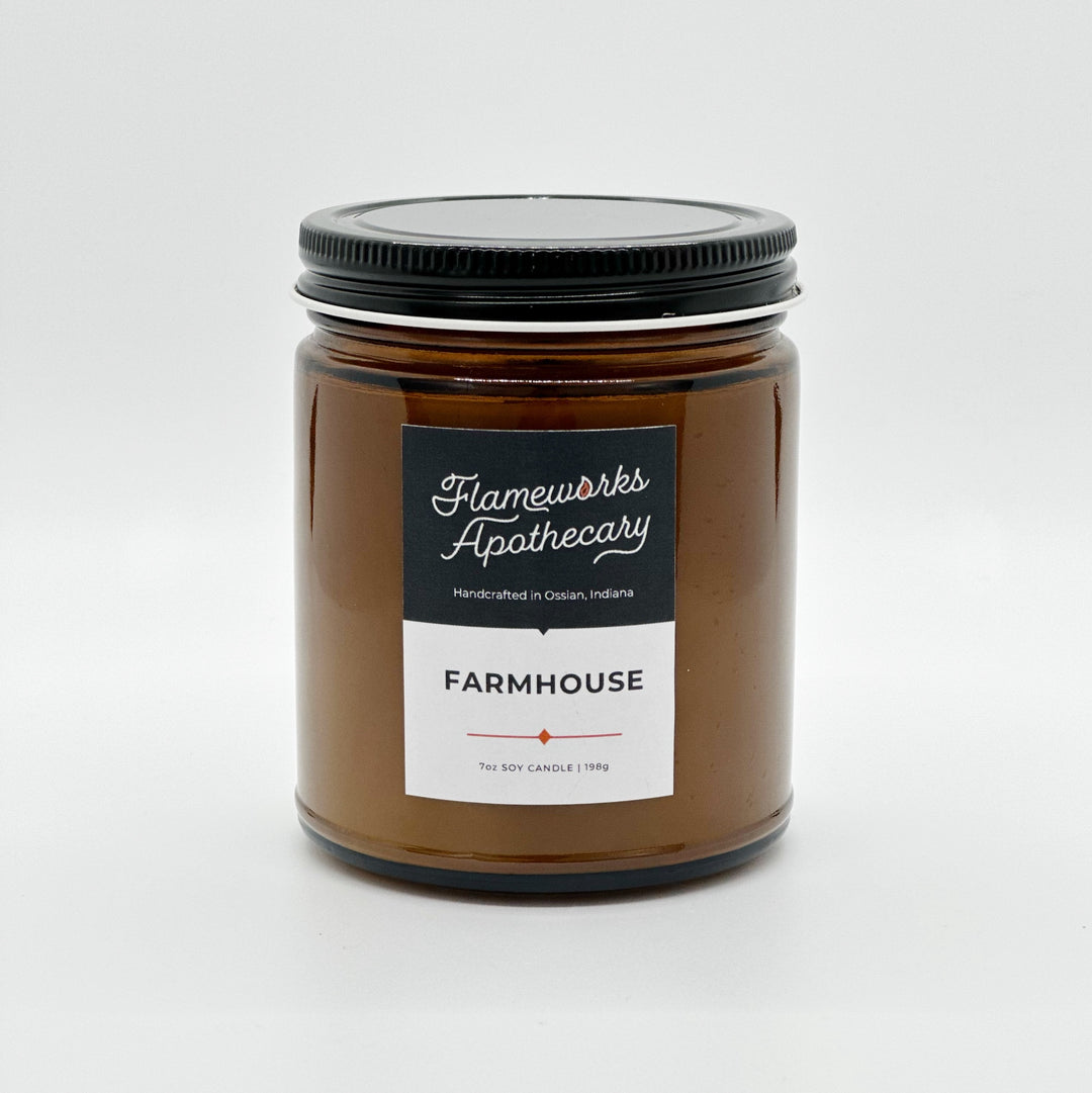 Farmhouse 7 oz Amber Jar Candle