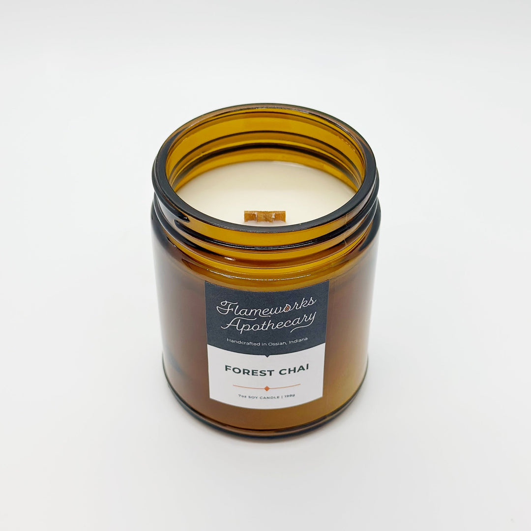 Forest Chai 7 oz Amber Jar Candle