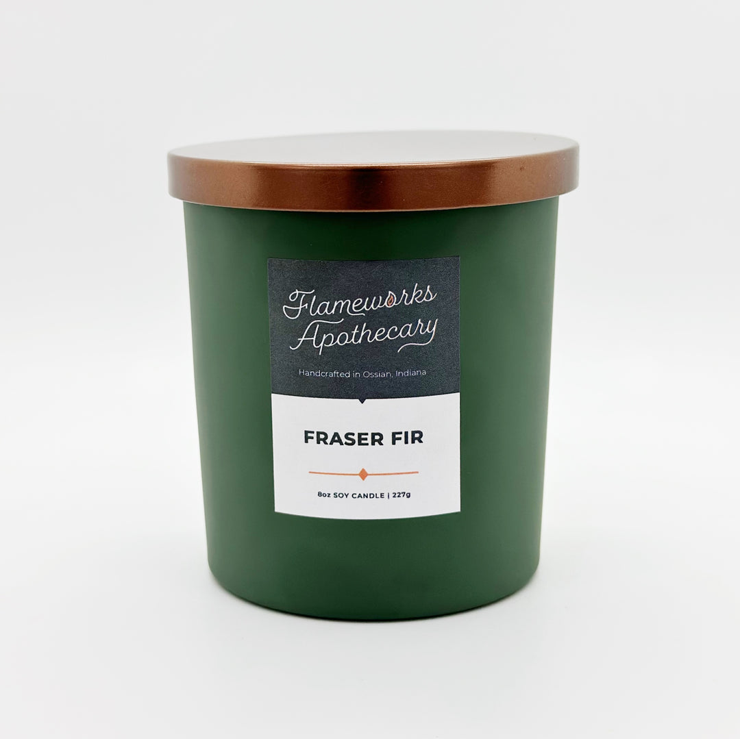 Fraser Fir 8 oz Green Matte Tumbler Jar Candle