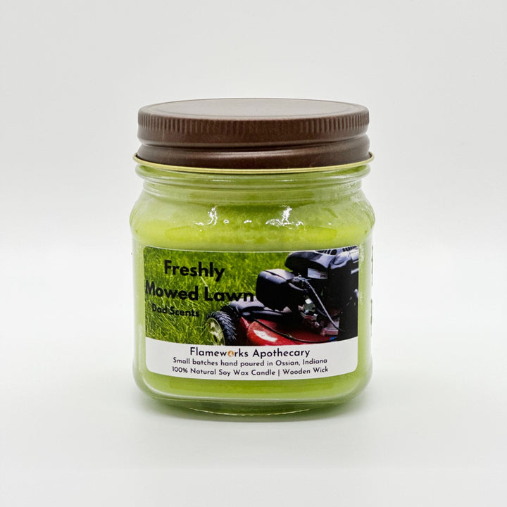 Freshly Mowed Lawn 8 oz Mason Jar Candle