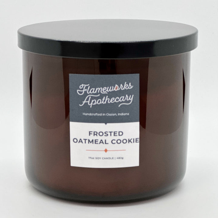 Frosted Oatmeal Cookie 17 oz Double Wick Amber Jar Candle