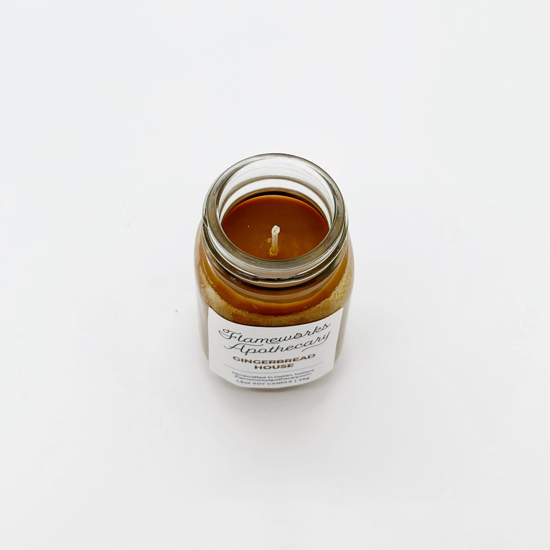 Gingerbread House 1.5 oz Mini Mason Jar Candle