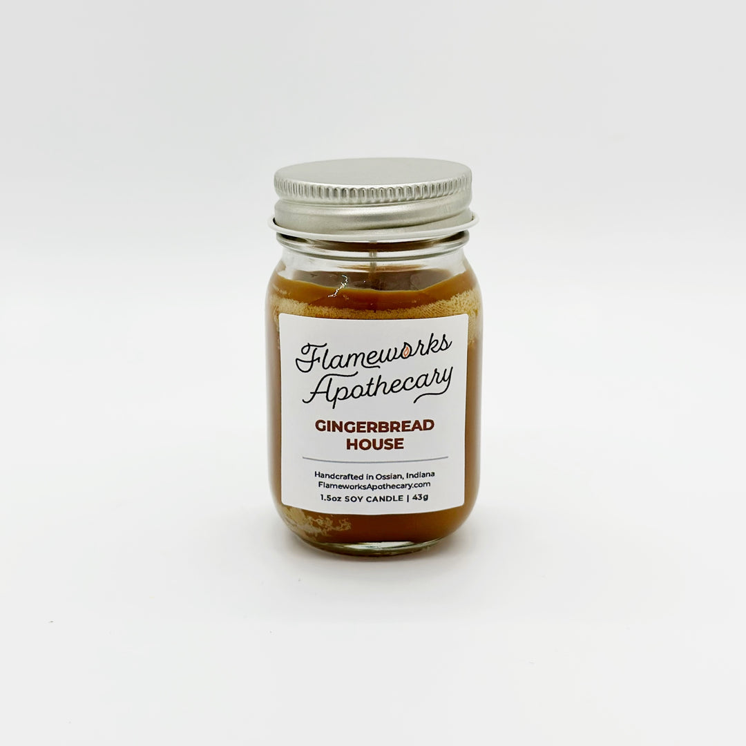 Gingerbread House 1.5 oz Mini Mason Jar Candle