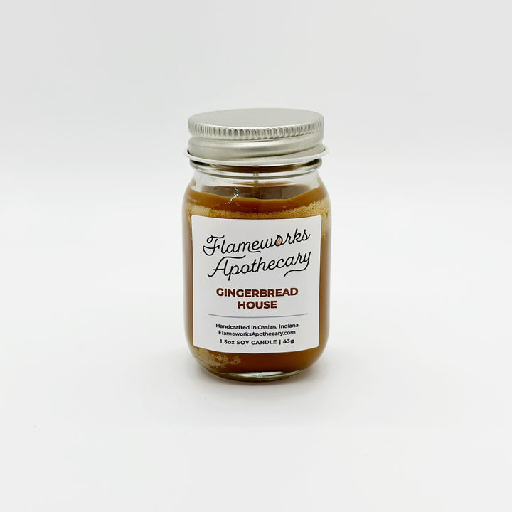 Gingerbread House 1.5 oz Mini Mason Jar Candle