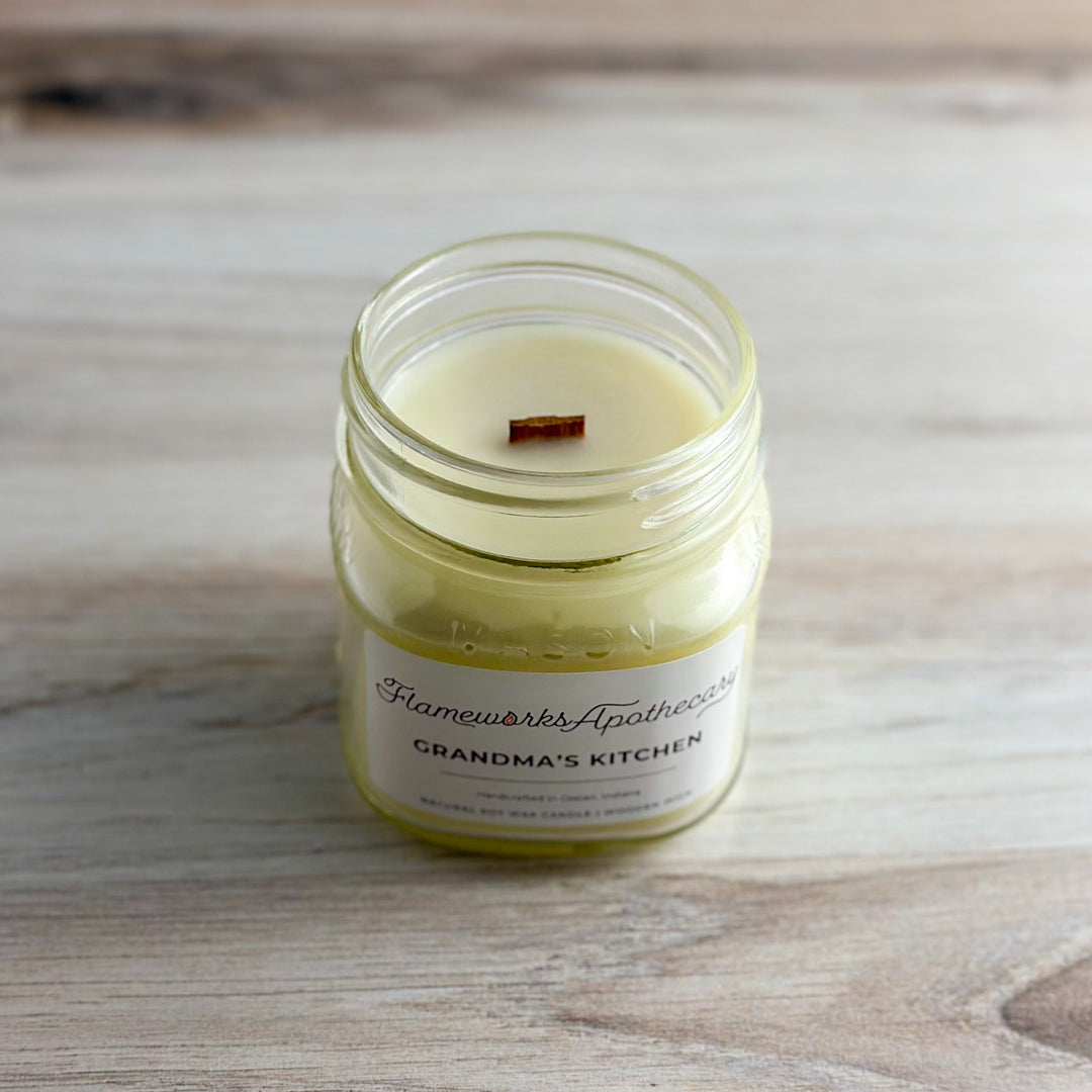 Grandma's Kitchen 8 oz Mason Jar Candle