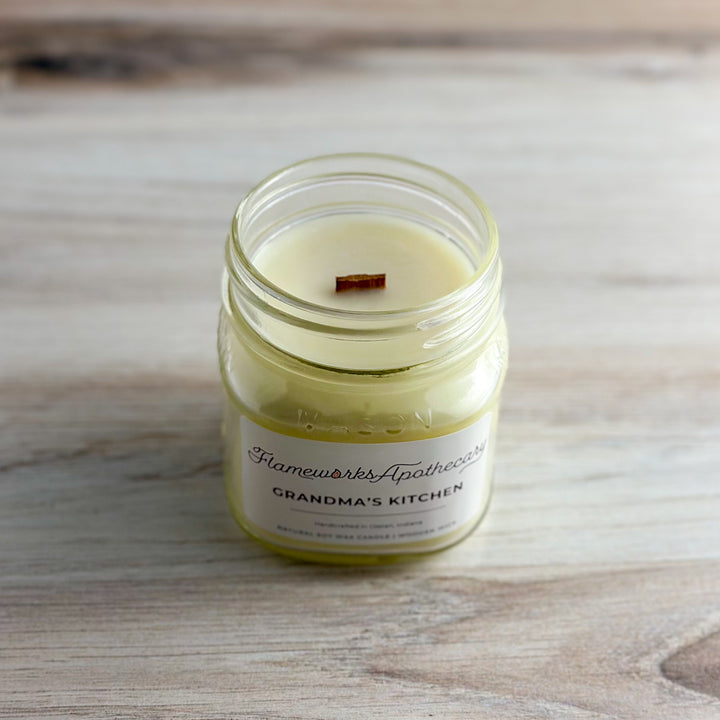 Grandma's Kitchen 8 oz Mason Jar Candle