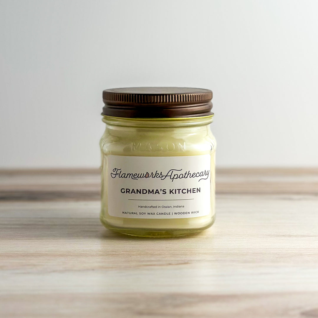 Grandma's Kitchen 8 oz Mason Jar Candle