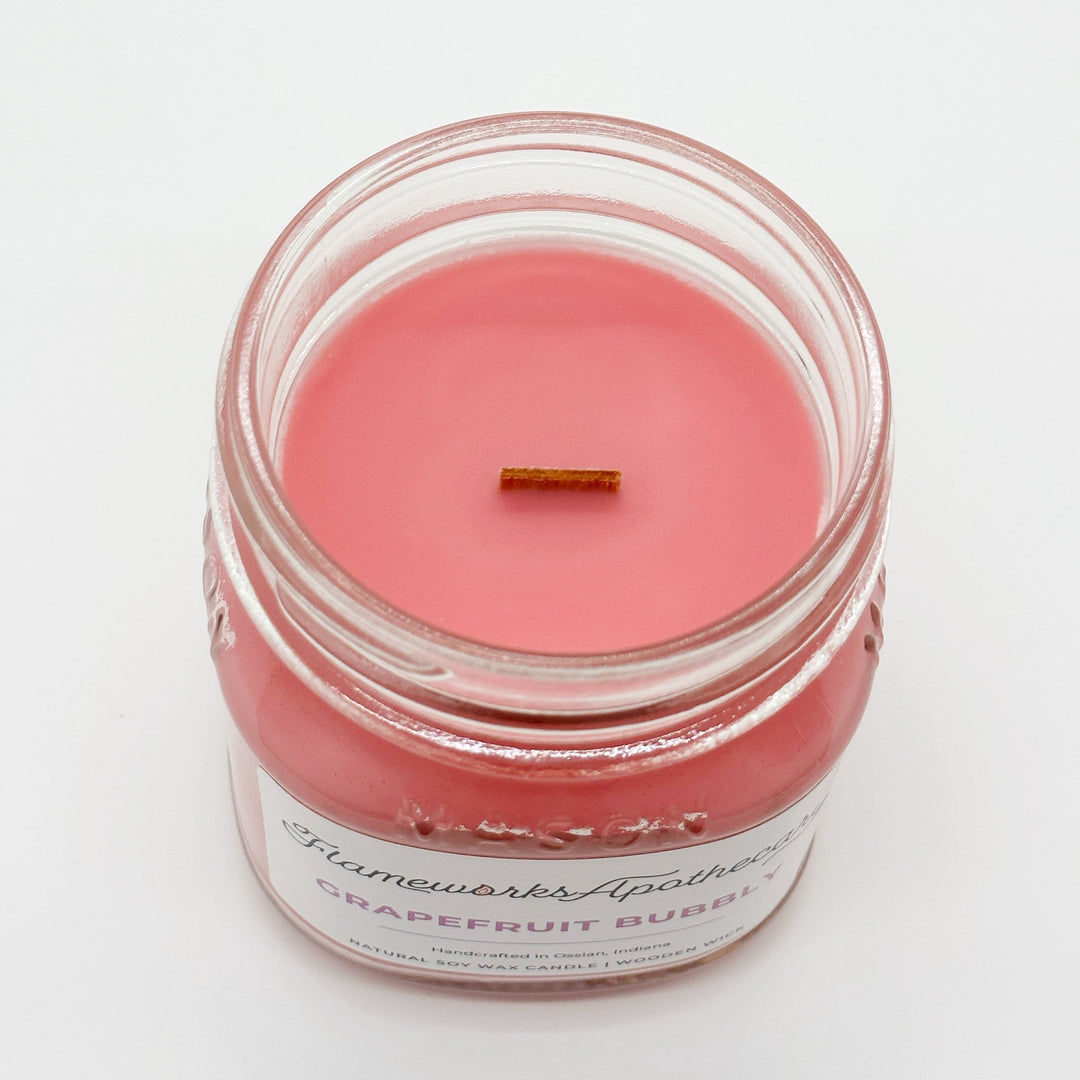 Grapefruit Bubbly 8 oz Mason Jar Candle