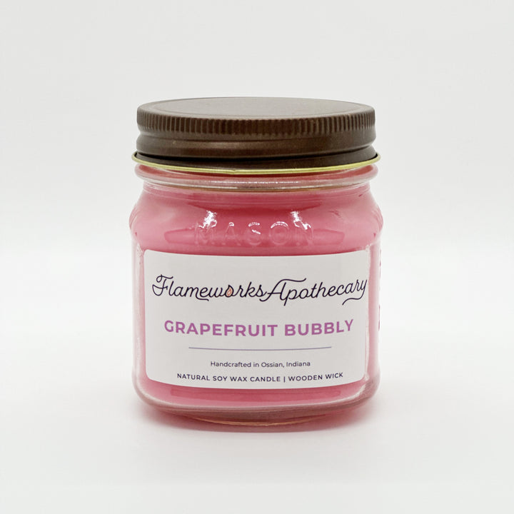 Grapefruit Bubbly 8 oz Mason Jar Candle