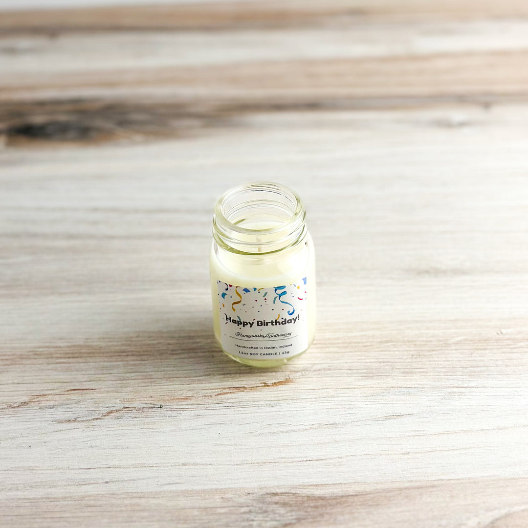 Happy Birthday 1.5 oz Mini Mason Jar Candle