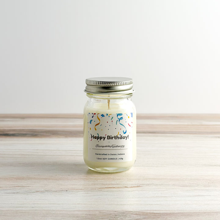 Happy Birthday 1.5 oz Mini Mason Jar Candle