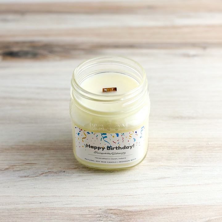 Happy Birthday 8 oz Mason Jar Candle