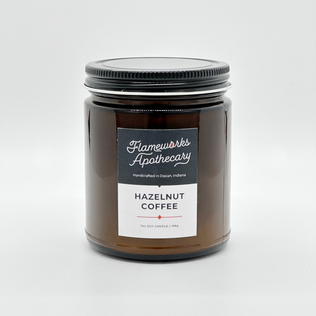 Hazelnut Coffee 7 oz Amber Jar Candle