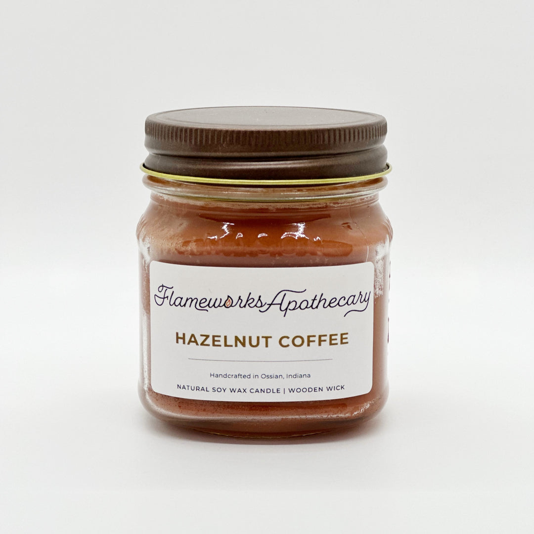 Hazelnut Coffee 8 oz Mason Jar Candle