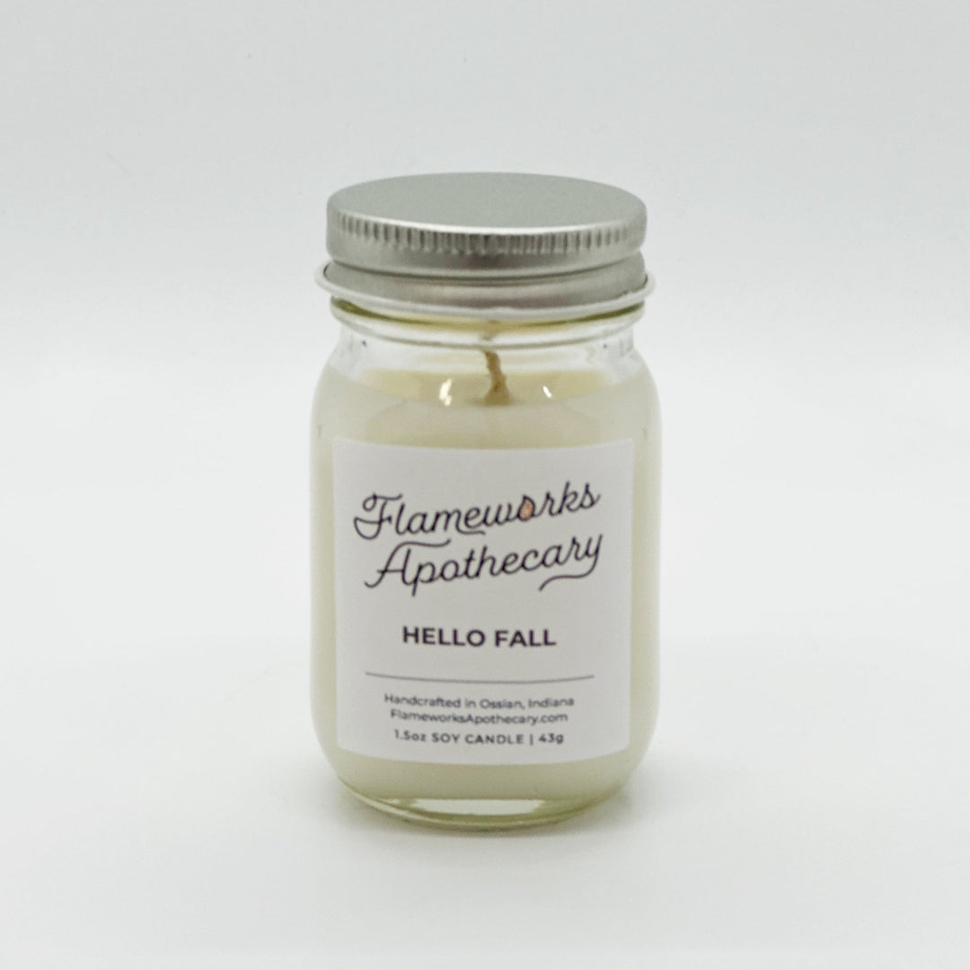 Hello Fall 1.5 oz Mini Mason Jar Candle