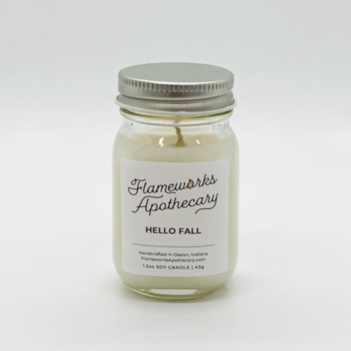 Hello Fall 1.5 oz Mini Mason Jar Candle