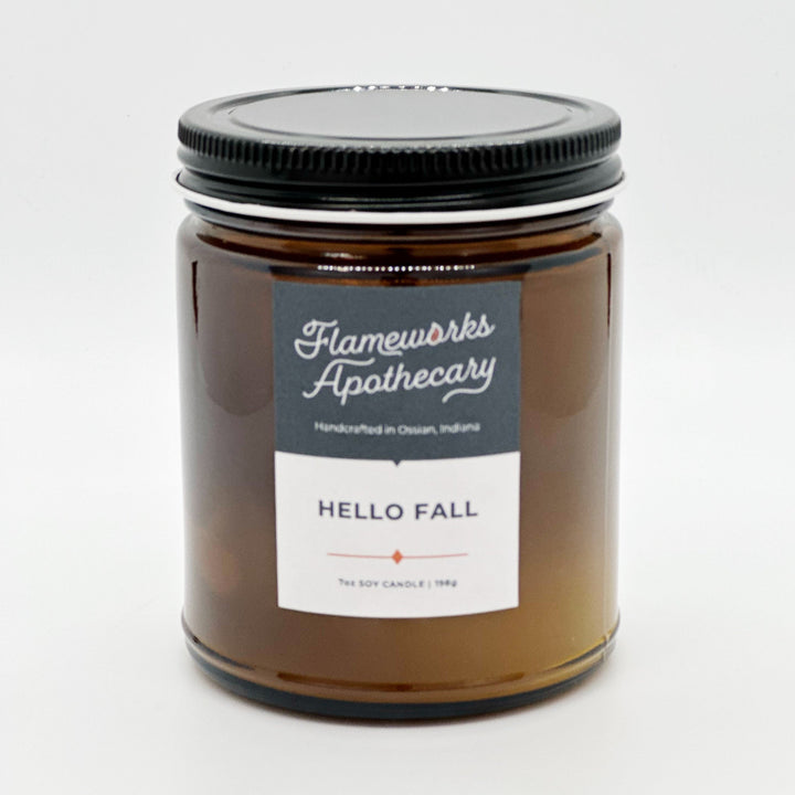 Hello Fall 7 oz Amber Jar Candle