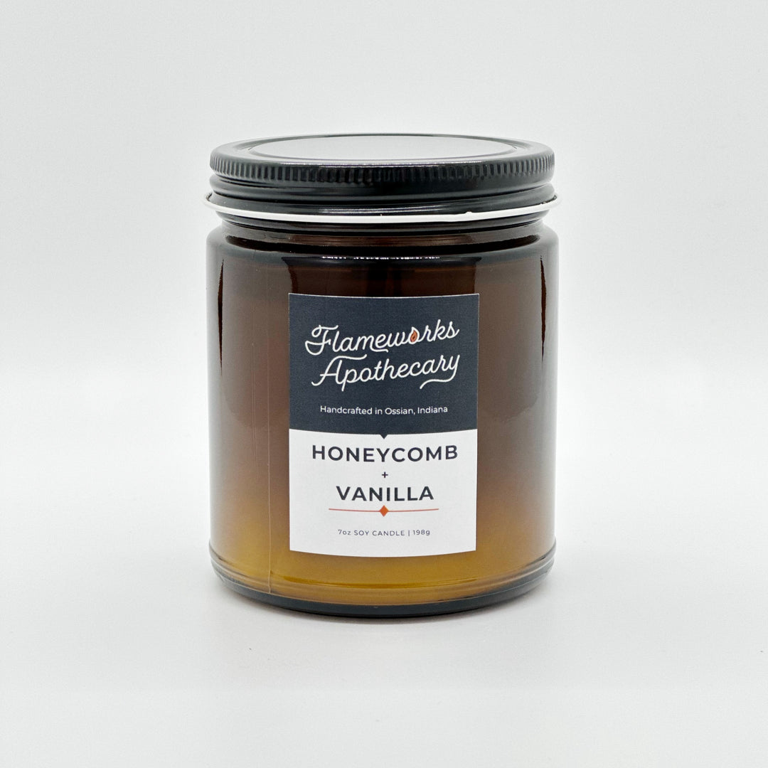 Honeycomb + Vanilla 7 oz Amber Jar Candle