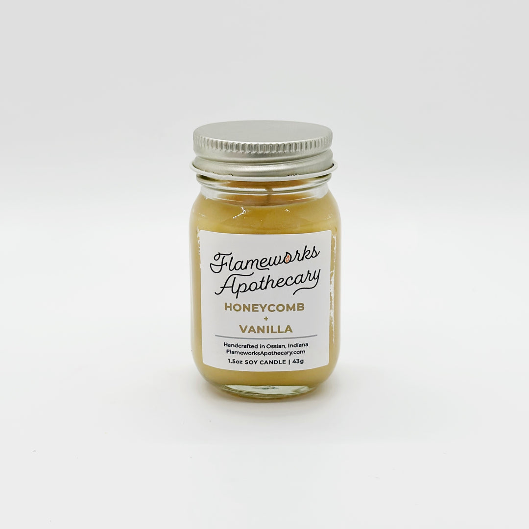 Honeycomb + Vanilla 1.5 oz Mini Mason Jar Candle