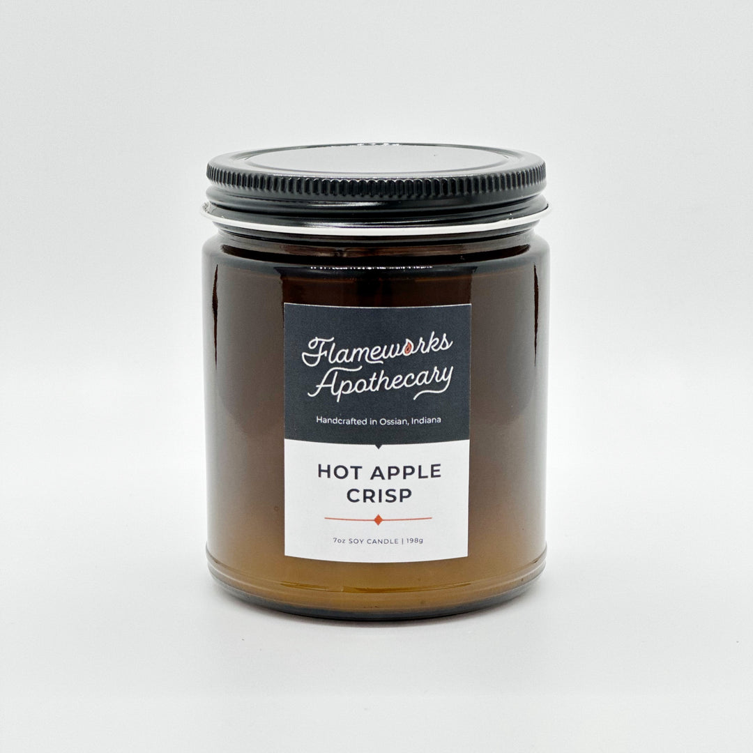 Hot Apple Crisp 7 oz Amber Jar Candle