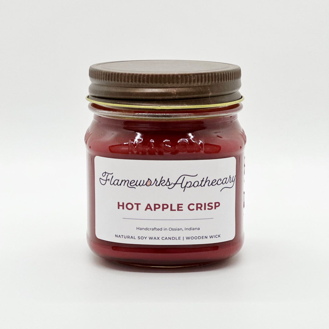 Hot Apple Crisp 8 oz Mason Jar Candle