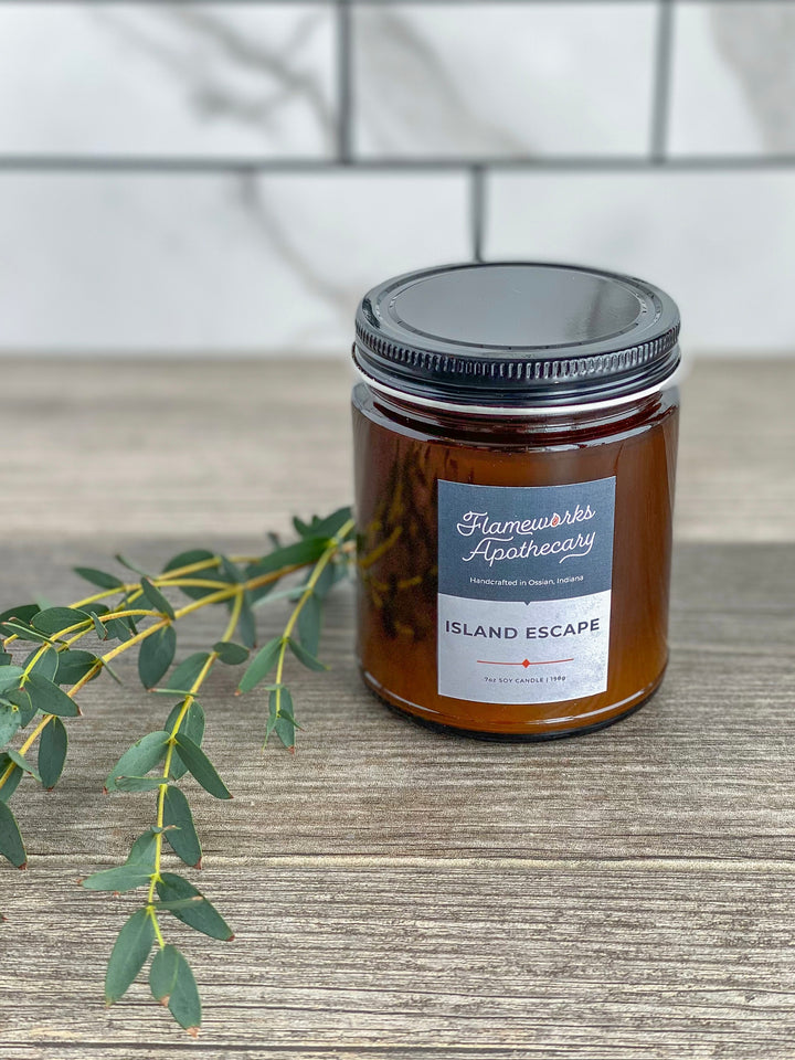 Island Escape 7 oz Amber Jar Candle