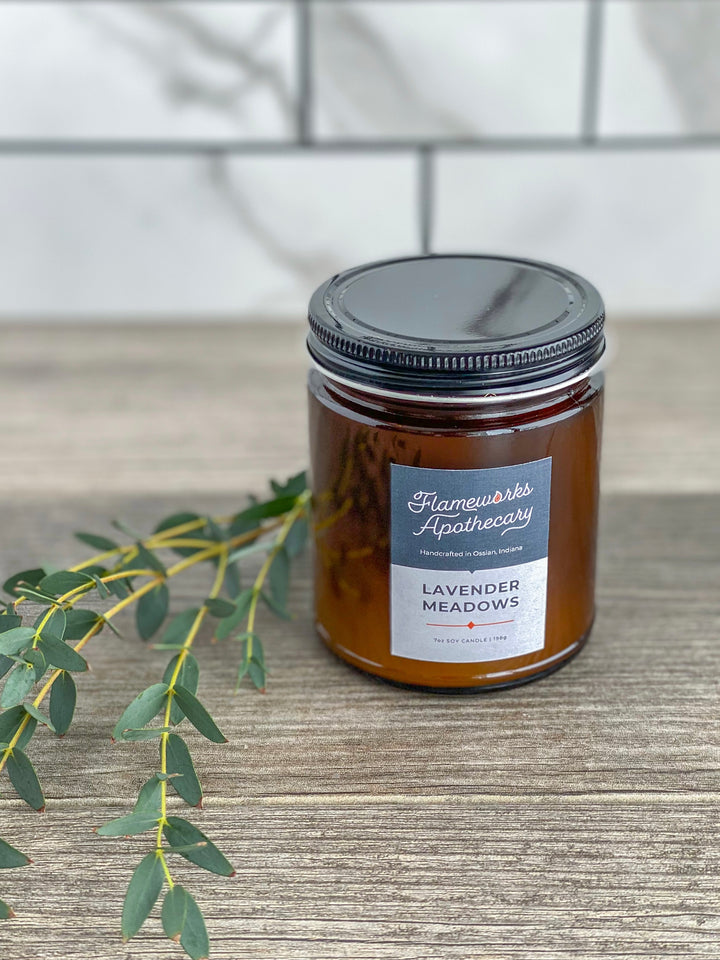 Lavender Meadows 7 oz Amber Jar Candle