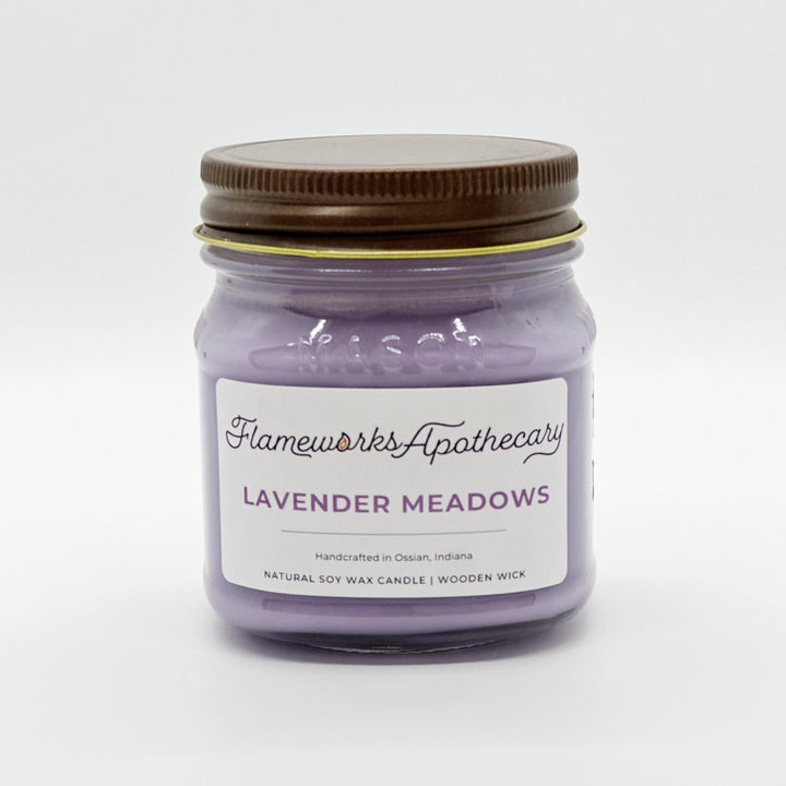 Lavender Meadows 8 oz Mason Jar Candle