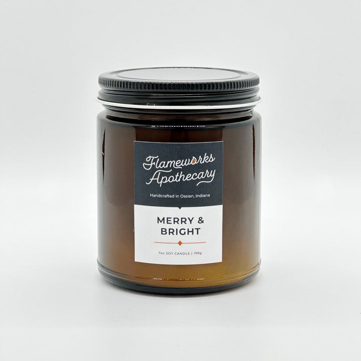 Merry & Bright 7 oz Amber Jar Candle