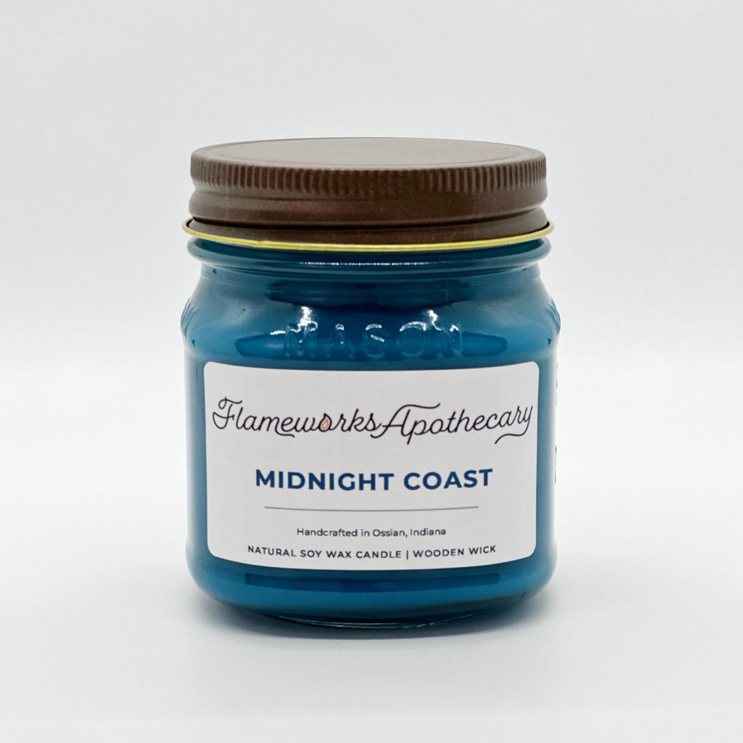 Midnight Coast 8 oz Mason Jar Candle