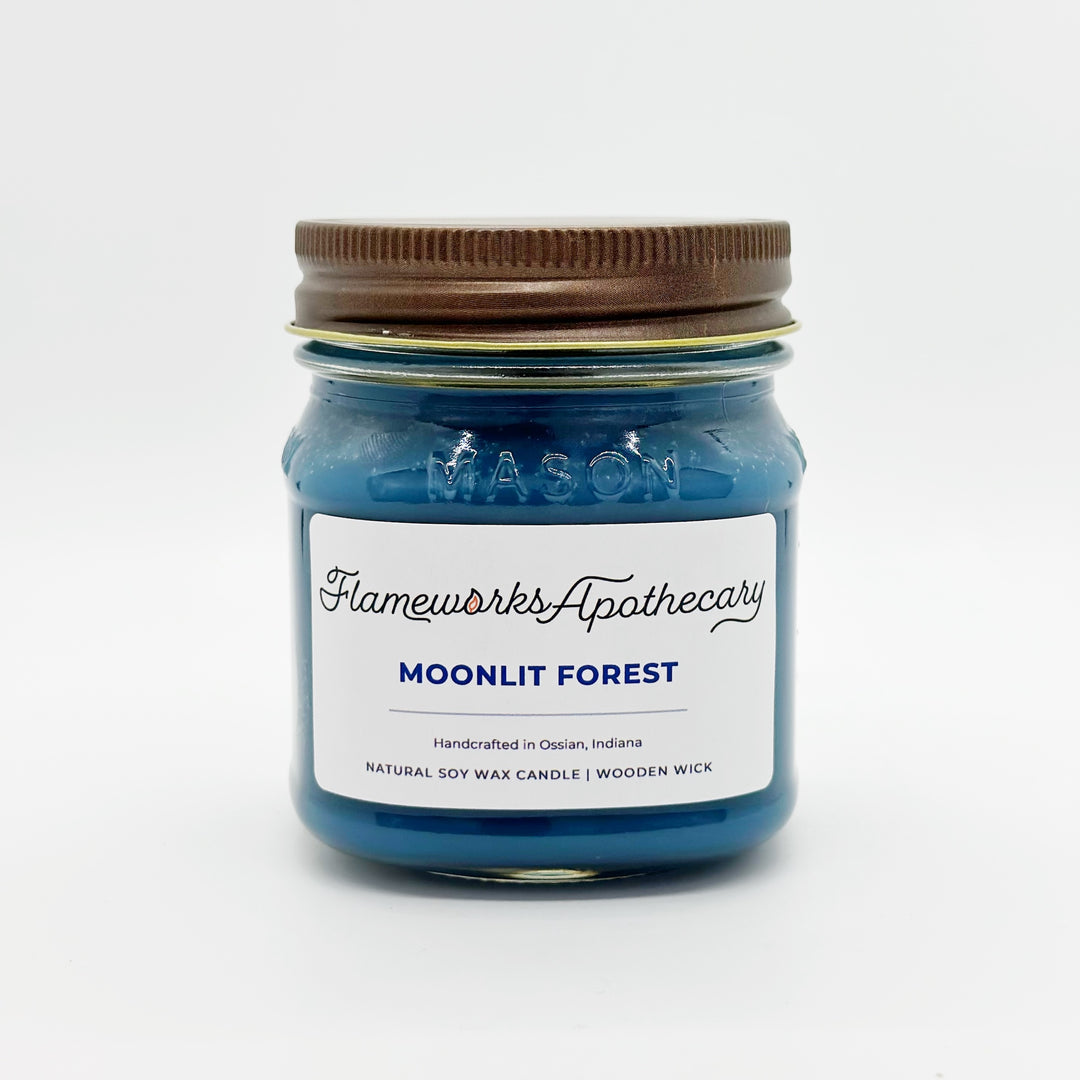 Moonlit Forest 8 oz Mason Jar Candle