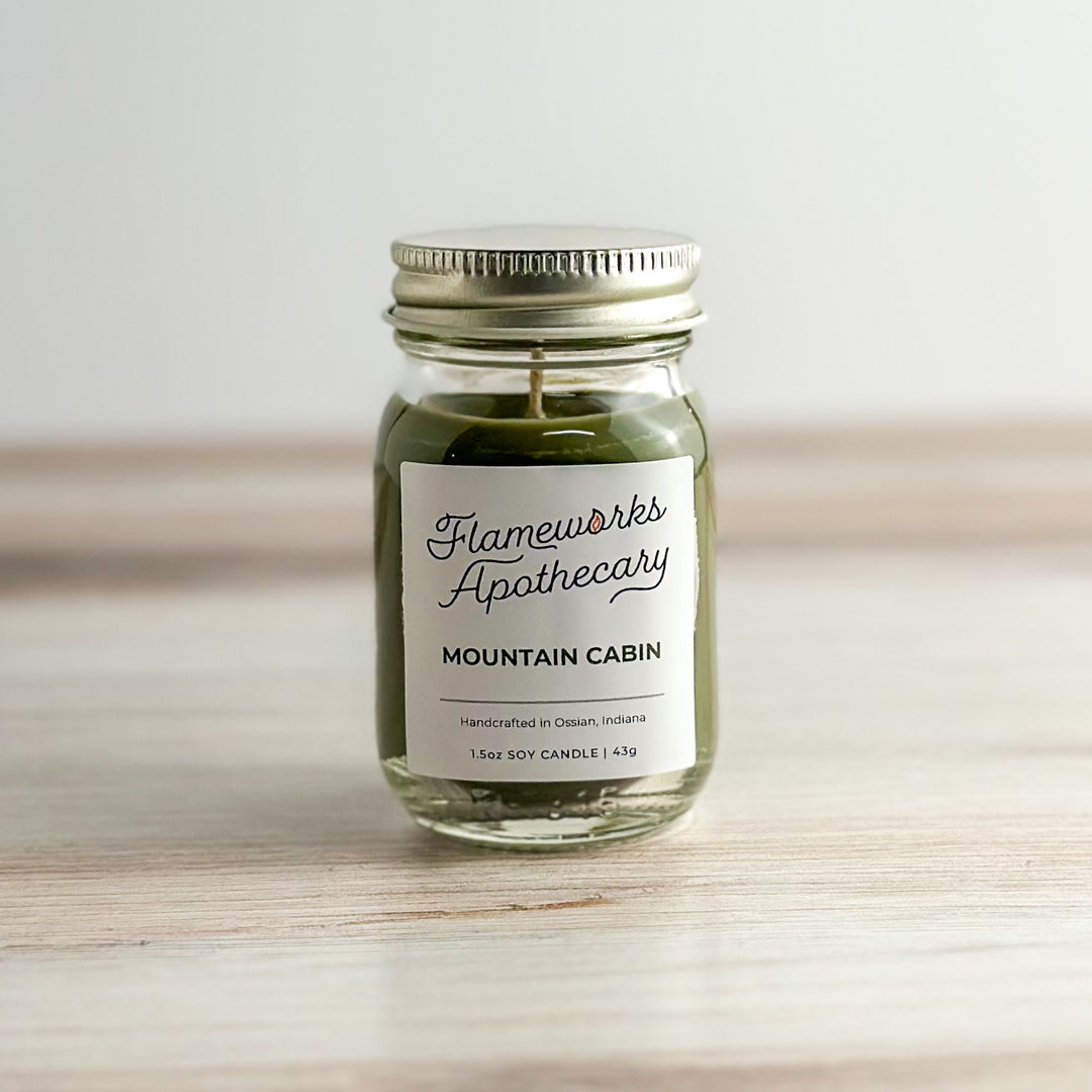 Mountain Cabin 1.5 oz Mini Mason Jar Candle