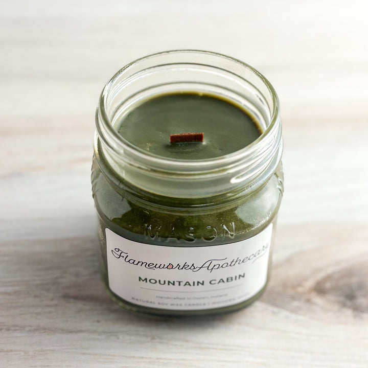 Mountain Cabin 8 oz Mason Jar Candle