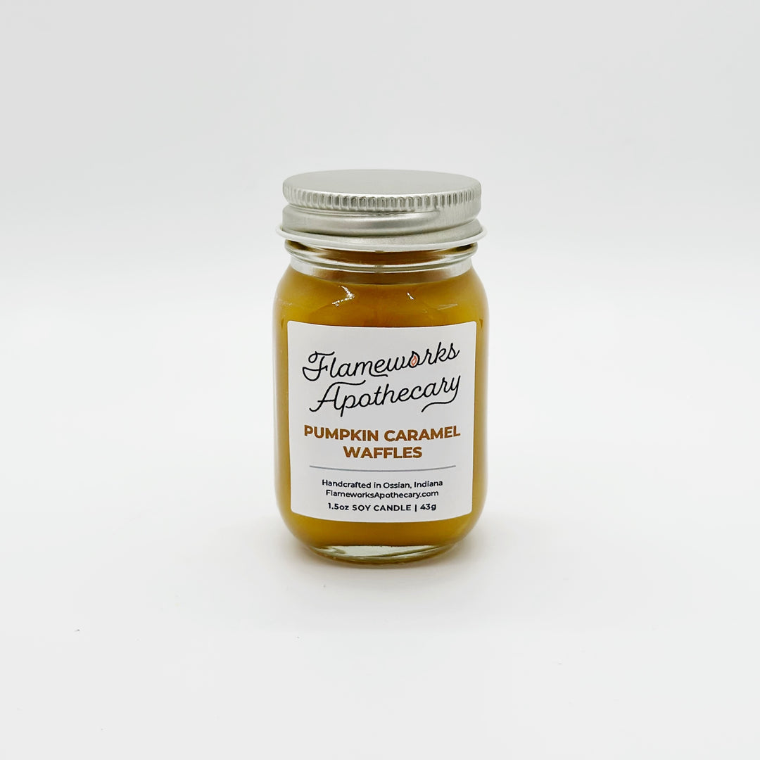 Pumpkin Caramel Waffles 1.5 oz Mini Mason Jar Candle