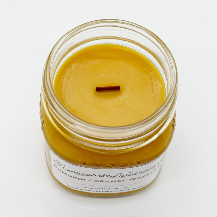 Pumpkin Caramel Waffles 8 oz Mason Jar Candle