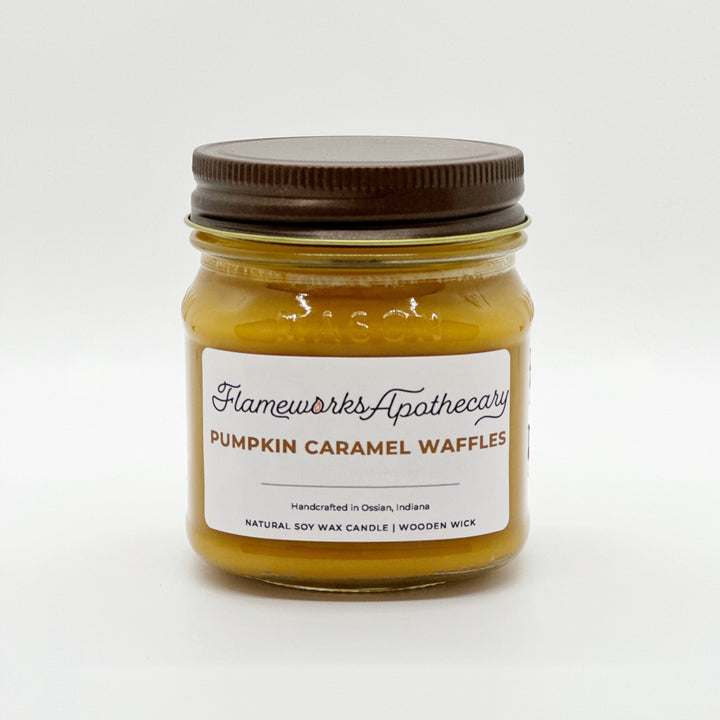 Pumpkin Caramel Waffles 8 oz Mason Jar Candle
