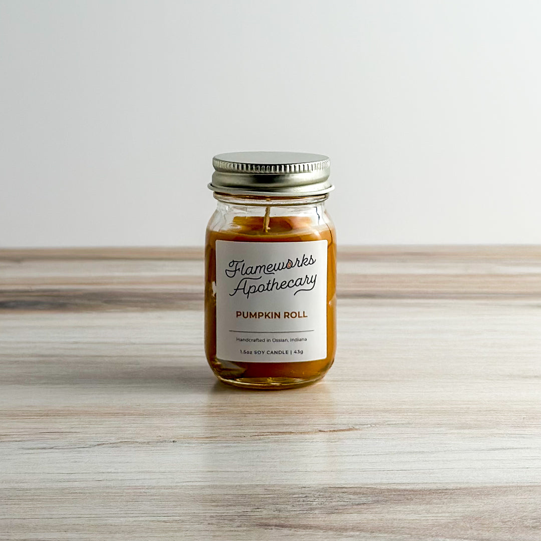 Pumpkin Roll 1.5 oz Mini Mason Jar Candle