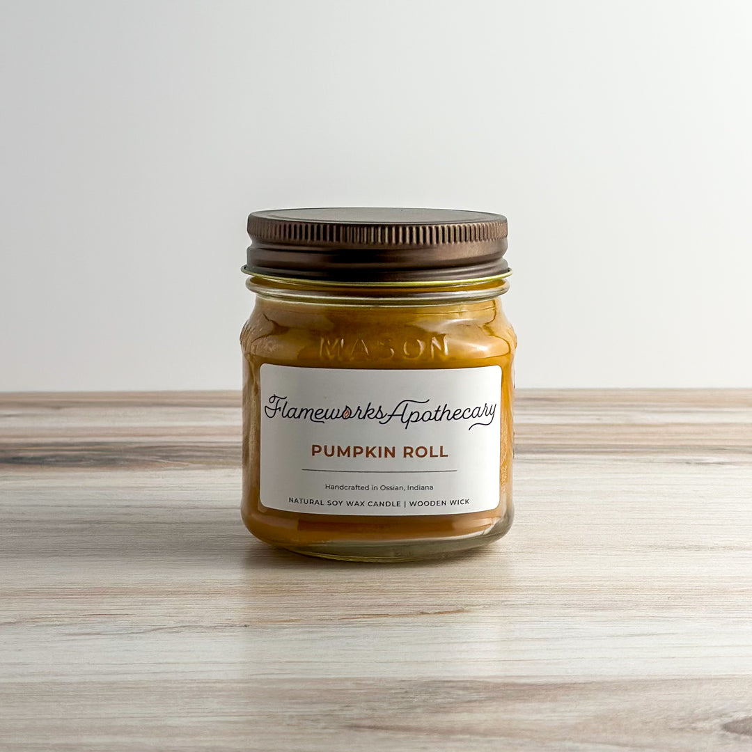 Pumpkin Roll 8 oz Mason Jar Candle