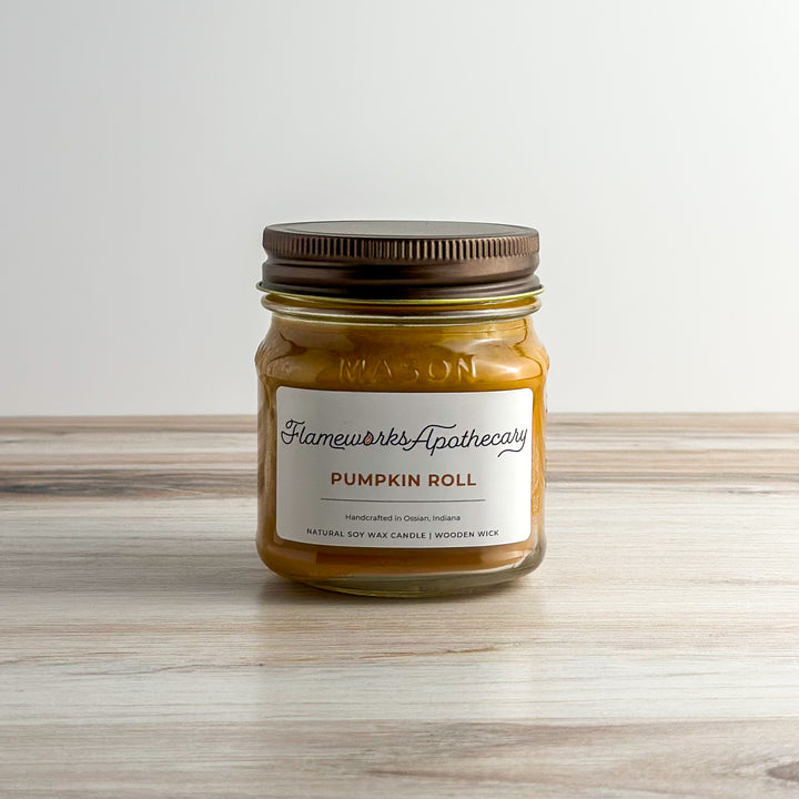 Pumpkin Roll 8 oz Mason Jar Candle