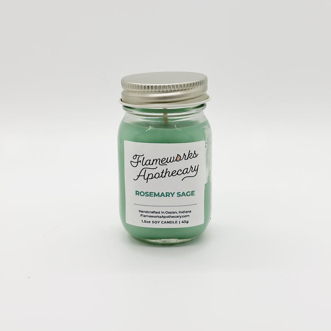 Rosemary Sage 1.5 oz Mini Mason Jar Candle
