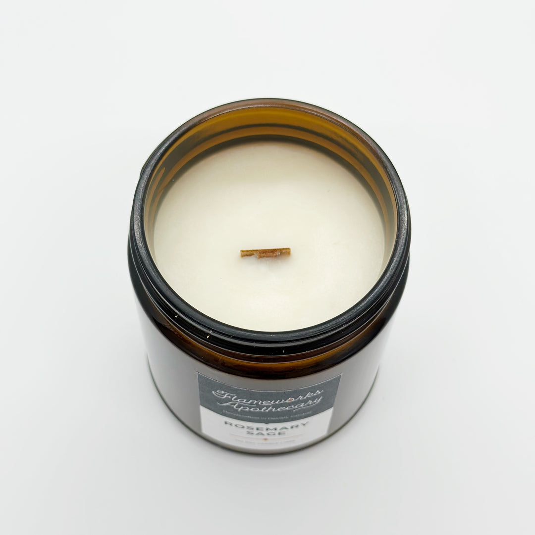 Rosemary Sage 7 oz Amber Jar Candle